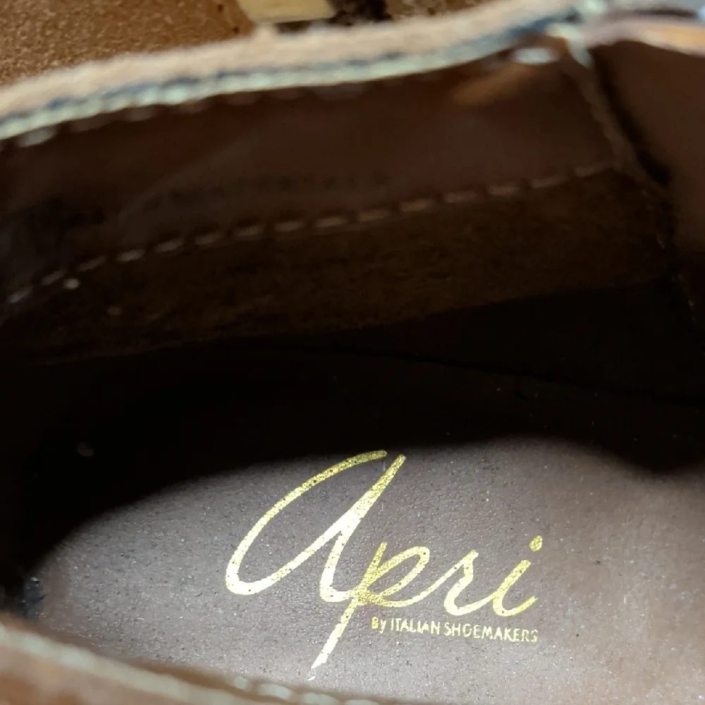Apri By Italian Shoemakers Suede Buckle Ankle Booties in Tan - Picture 2 of 11